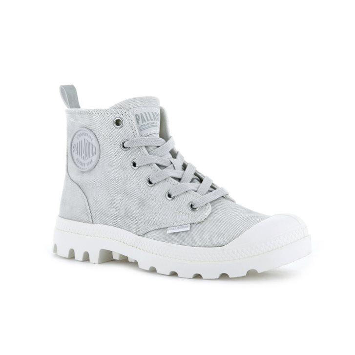 Palladium Pampa Zip Desertwash Women's Boots Light Grey | UK D597-HTZ